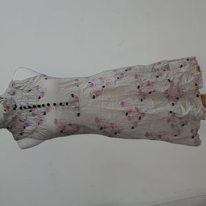 Numph Danish Design Cotton Victorian Ruffle Sleeveless Cotton Dress